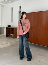 [S~3XL] ポーションロングワイドデニムカーゴパンツ