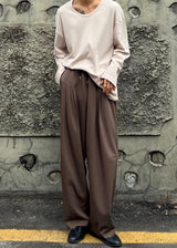 Waffle U-Neck Long Sleeve 4COLOR