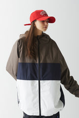 クロスボックスフーデッドジャケット/BSR2223FWJK027 CROSS BOX HOODED JACKET KHAKI WHITE