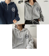 ティアストリングハーフジップアップフーディ / Tiastring Half Zip-Up Hoodie