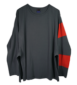 Charcoal/Red 1/4 Border Long (6629518147702)