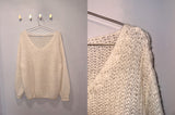 Garden loose V neck knit *Ivory