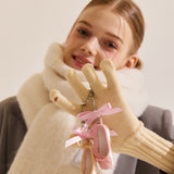 Fingerhole Touch Long Gloves