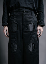 Four-eye carbon peached Pants
