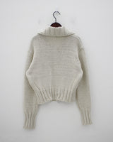 ルベンカラージップアップカーディガン / Ruben Collar Zip-up Cardigan (6color)