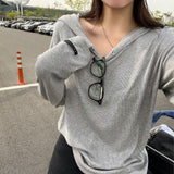 [Bellide made] Chalang snap ribbed T-shirt