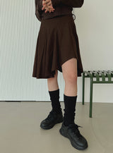 カットアンバランススカート/Cut unbalanced skirt (2color)