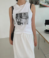フォトスリーブレス/Photo sleeveless (3color)