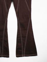ブラウン ステッチ ブーツカット トラウザー / brown stitch bootcut trousers