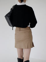 ダブルベルトミニスカート / Double Belt Mini Skirt (3color)