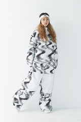 ウェーブフリースプルオーバー / BSR2223FWPO001 ZGZG WAVE FLEECE PULLOVER BLACK WHITE