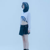 バタフライクロップスウェットシャツ/0 8 butterfly crop sweat shirt - GREY