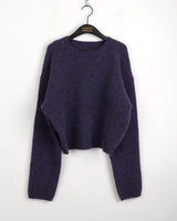 [Wool 10]ポニョマルチミックスラウンド長袖ニット