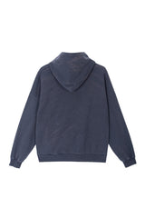 刺繡ロゴスプレーウォッシュドフーディー/EMBROIDERED LOGO SPRAY WASHED HOODIE (NAVY)