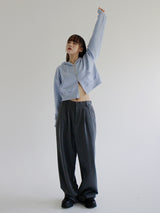 ピーナッツクロップジップアップ/Peanut Crop Hood Zip Up (4color)