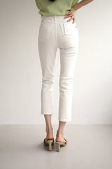フラットクロップジーンズ / FLAT CROP JEANS / SLIM STRAIGHT PANTS