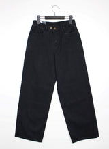 2ボタンワイドデニムパンツ / no.1796 Two-Button Wide Denim Pants (3color)