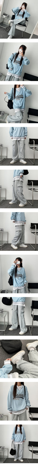 Reno Fluffy Banding Cargo Wide Pants