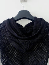 Lib hood crop zip up Knit 