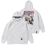 スケートパーカー / SKATE OVERSIZED HEAVY SWEAT HOODIE GREY / BLACK (4626268717174)