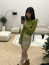アシュリー レザー スカート