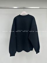 [UNISEX] Heart lettering oversized fit sweatshirt