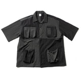 リップスタックポケットオーバーサイズドショートシャツ / LIPSTACK POCKET OVERSIZED SHORT SHIRTS (4552304558198)