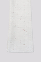 Glitter Tweed Pants White