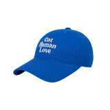 CAT HUMAN LOVE BALL CAP_INK BLUE