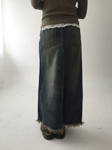 Denim maxi surgical long sk