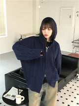 コルビンニットフードジップアップ