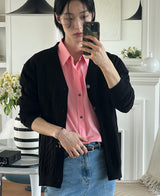 ルークケーブルカーディガン / Ruke cable cardigan (5 color)
