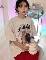 キャットアーカイブショートスリーブTシャツ / Cat Archive Short-Sleeved T-Shirt