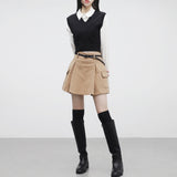 Weevil cargo pleated skirt