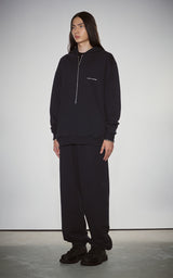  HAIF-ZIP HOODIE (LONG)_NAVY