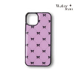 vintage black ribbon case (pink)