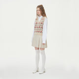 WAVE FLOWER JAQUARD KNIT VEST_BEIGE (6610817482870)
