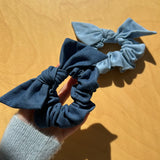 Denim Ribbon Scrunchies (2 colors)