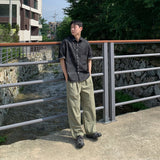 Linen pin tuck banding pants 4color