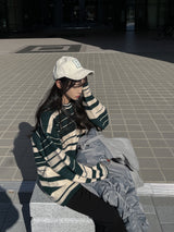 Lion Border Round Knit (3color)