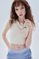 レーススリーブレストップ / lace sleeves_ivory