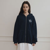 ロゴステッチフードジップアップ / Logo Stitch Hood Zip-up [2 Color]