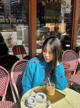 [SALE] blue flower knit
