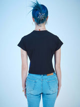 パープルハートクロップTシャツ / PURLPLE HEART CROP T