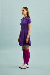 スモールチェリーフレアーピケドレス／SMALL CHERRY FLARED PIQUE DRESS [PURPLE]