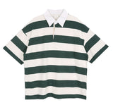 No.0176 R カラーストライプハーフTシャツ