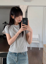 Basic Round Short Sleeve T-shirt (5color)