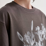 フラワーピグメントTシャツ