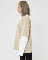 アシメレイヤードロングスリーブTシャツ / ASYMMETRY LAYERED L/S (4592270540918)