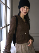 ヒーラン テーピング リブニット フード付き ジップアップ